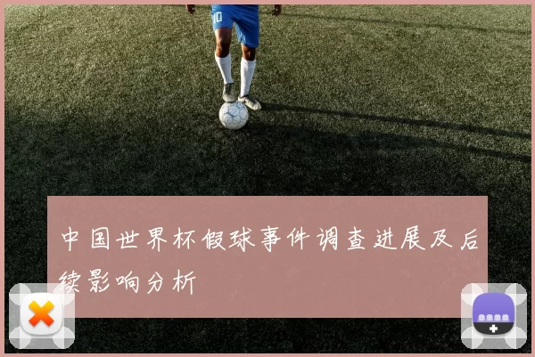中国世界杯假球事件调查进展及后续影响分析